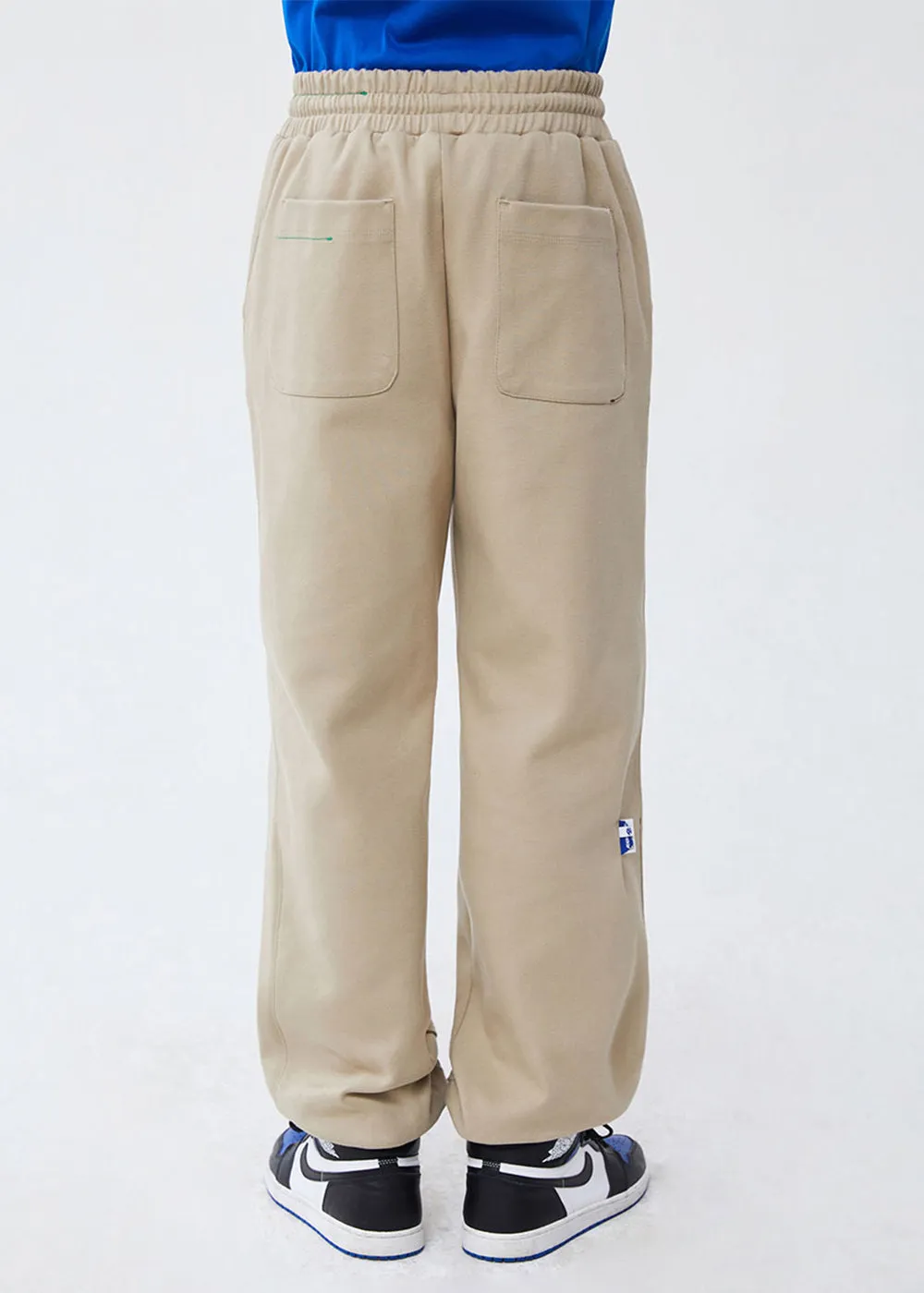 Beige Distort Logo Sweatpants