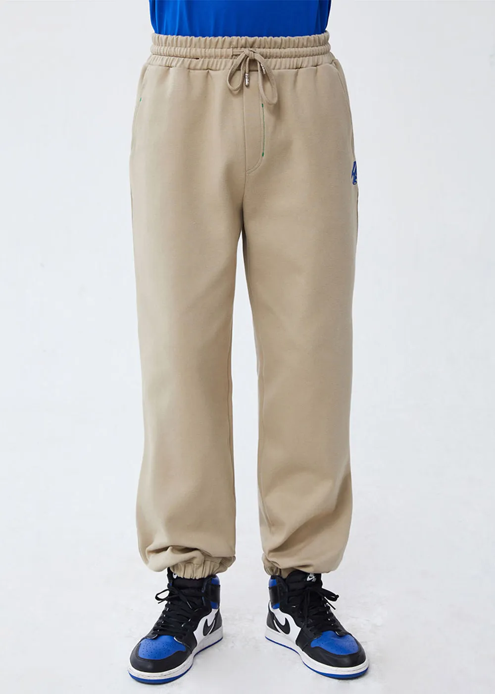 Beige Distort Logo Sweatpants