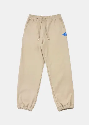 Beige Distort Logo Sweatpants