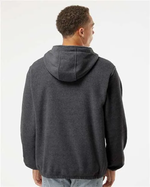 Burnside Polar Fleece Quarter-Zip Hooded Pullover