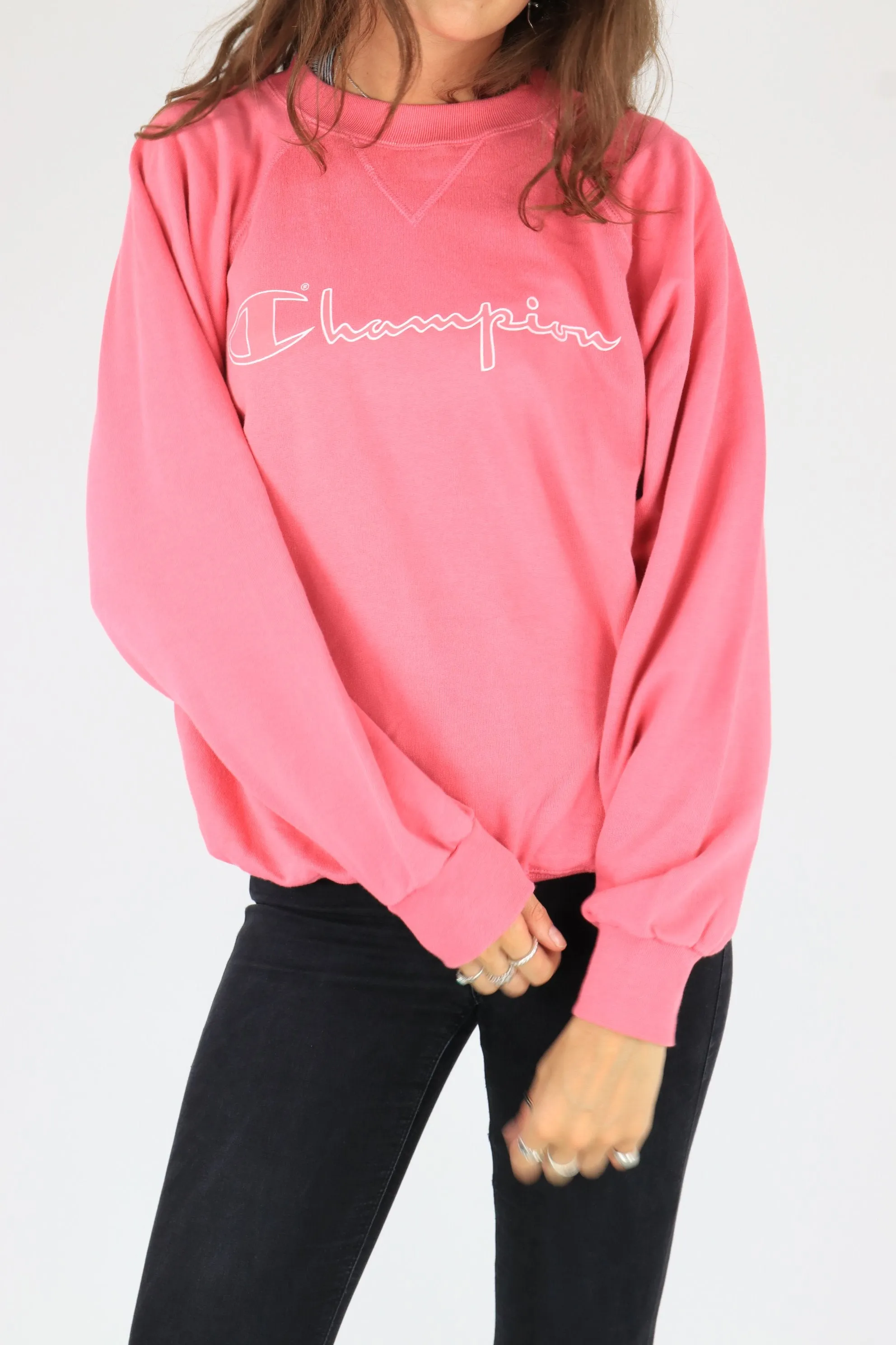 Champion Sweatshirt Pink Medium