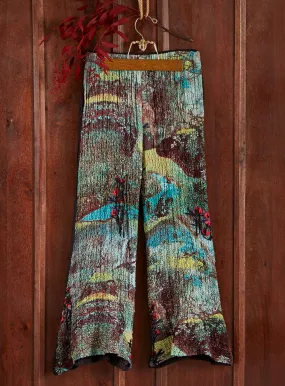 Cherry Blossom Textured Palazzo Pants FINAL SALE (No Returns)