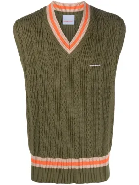 College sleeveless knitted sweater