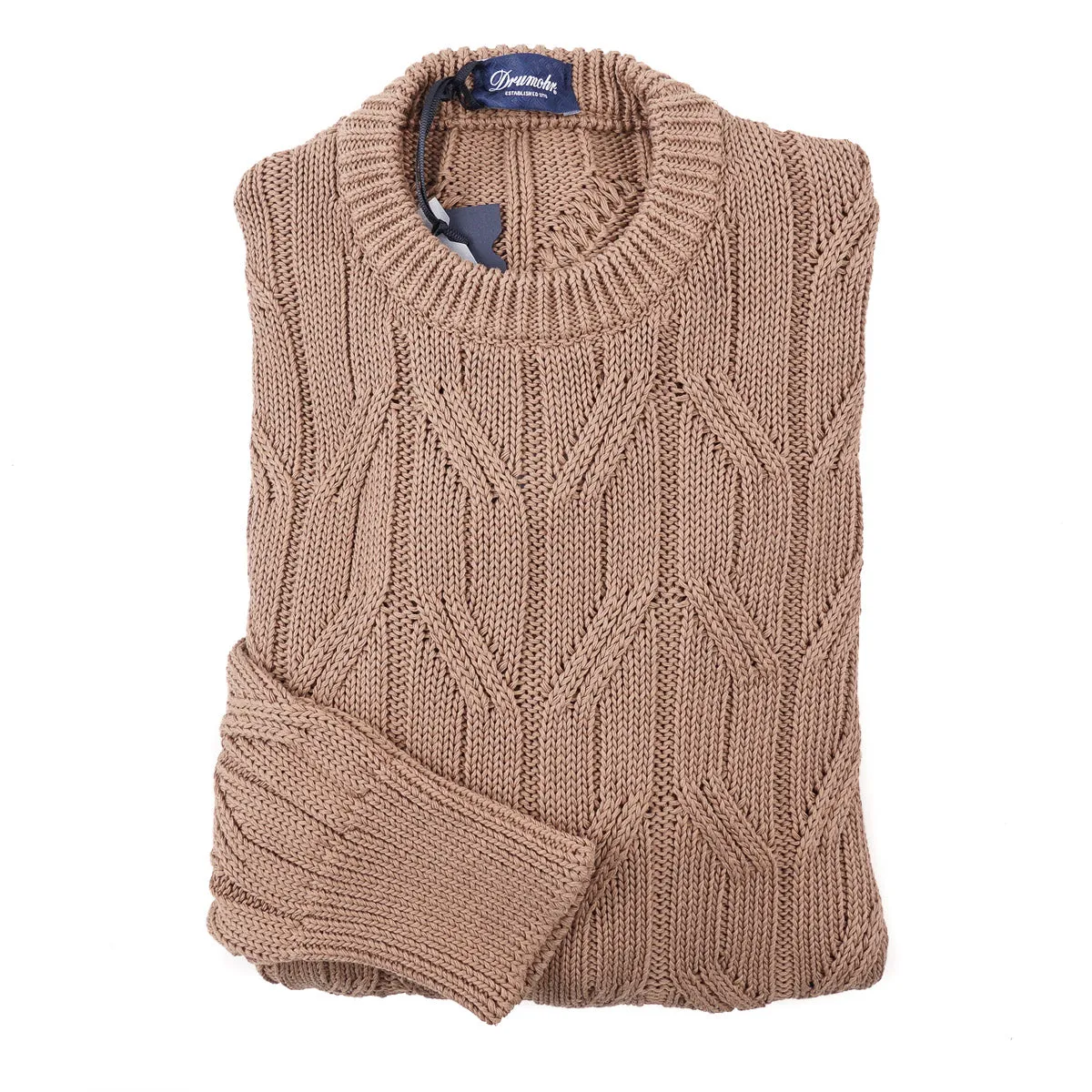 Drumohr Cable Knit Cotton Sweater