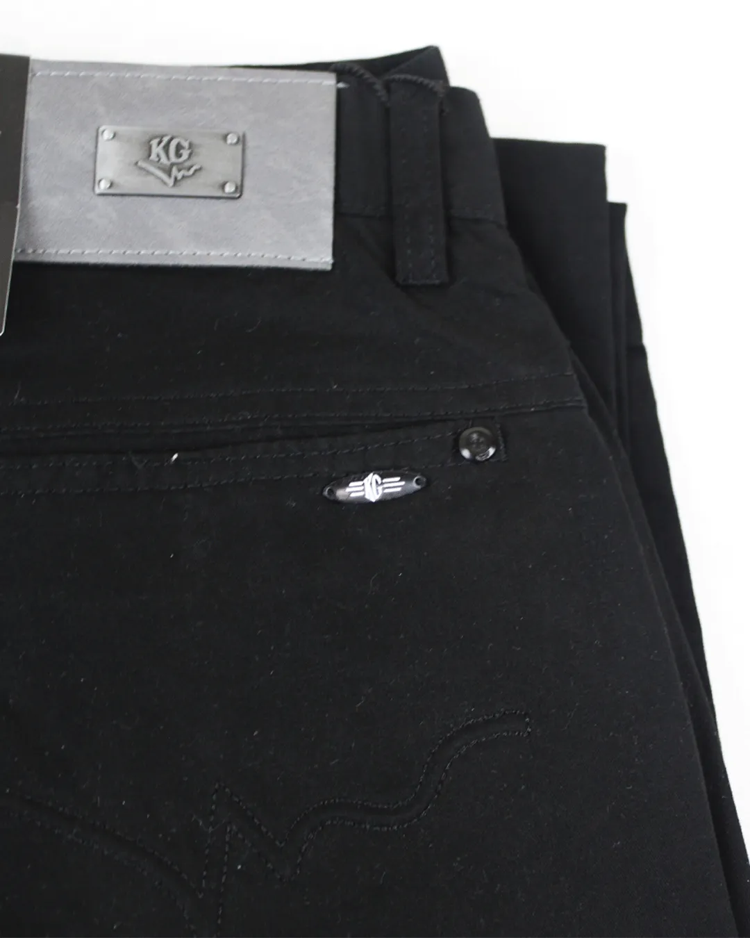 KG Classic Fit Black Chinos