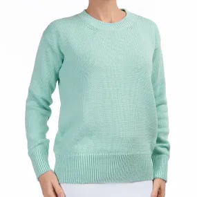 Oversized Round Neck Pullover in Mint