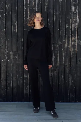 The Merino Sweatshirt- Black