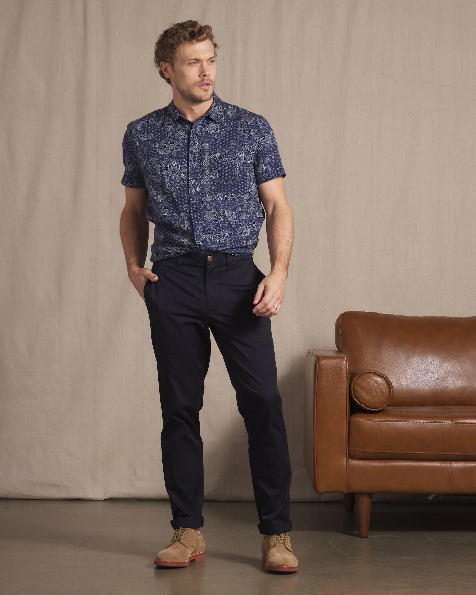 Thompson Flex Stretch Chino (Relaxed Fit) - Dark Navy